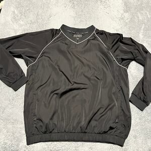 Footjoy Windbreaker Golf Jacket Mens XL Black White Pullover